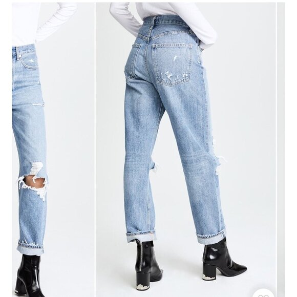 AGOLDE 90s Mid Rise Straight Fit Jeans , medium washed, Size 28 M77 - Picture 2 of 10